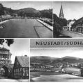 Freibad, Blick zur Kirche, Altes Tor, Teilansicht - 1969