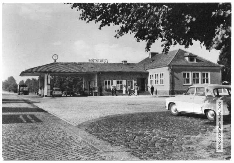 Mitropa-Autobahn-Raststätte, Minol-Tankstelle - 1963