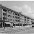 Neubauten an der Rautenstraße, Straßenbahn Linie 24 - 1969