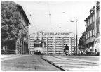 Blick zur Wohnscheibe, Straßenbahn Linie 42 - 1979