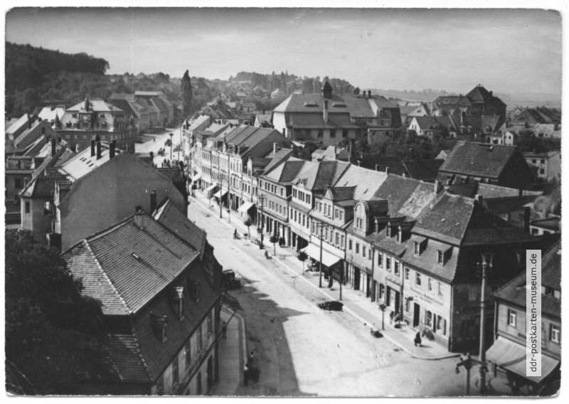 Blick von der Stadtkirche auf den Markt - 1961