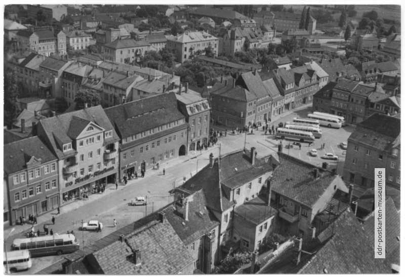Ernst-Thälmann-Platz vom Kirchturm St. Aegidien gesehen - 1969