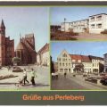 Blick zum Rathaus und Kirche, Geschwister-Scholl-Oberschule, Großer Markt - 1986