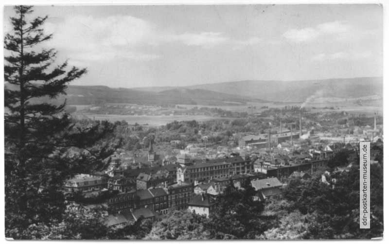 Blick von der Altenburg auf Pößneck - 1964