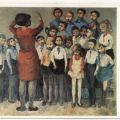 Ölbild "Kinderchor" von Friderun Bondzin - 1981