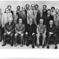 Walter Ulbricht im Kreis der Mitglieder des Politbüros des ZK der SED im Juli 1968 - 1970