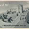 Werbekarte für das Nationale Aufbauprogramm 1952 in Berlin - 1952