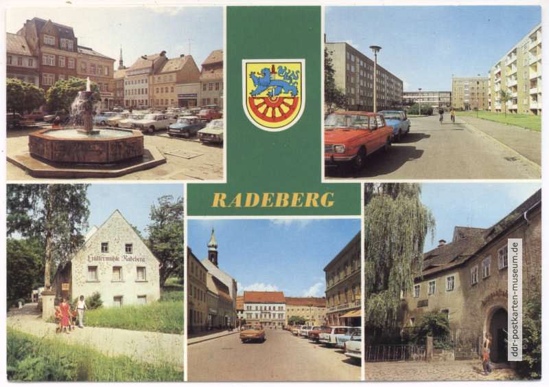Marktbrunnen, Neubaugebiet Südvorstadt, Konsum-Gaststätte, Markt, Schloß Klippenstein - 1983