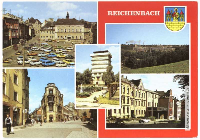 Markt, Neubaugebiet, Wasserturm, Fußgängerzone, Neuberinhaus - 1990