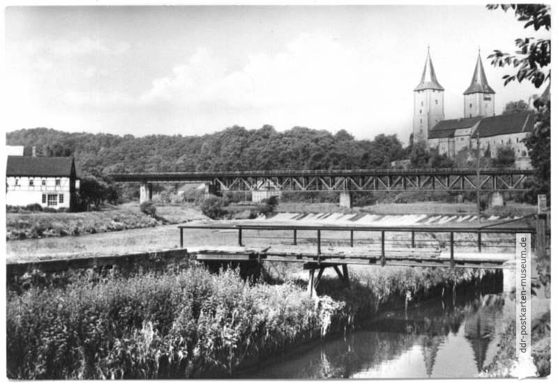 Hängebrücke und Brücke über den Mühlgraben - 1976