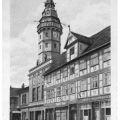 Straße der Freundschaft mit Rathausturm, Hotel "Stadt Magdeburg" - 1951