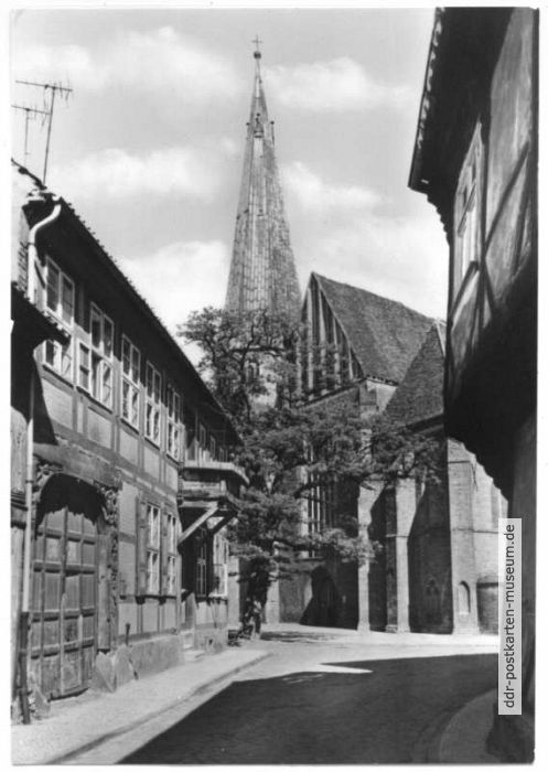 Blick von der Schmiedestraße zur Marienkirche - 1973