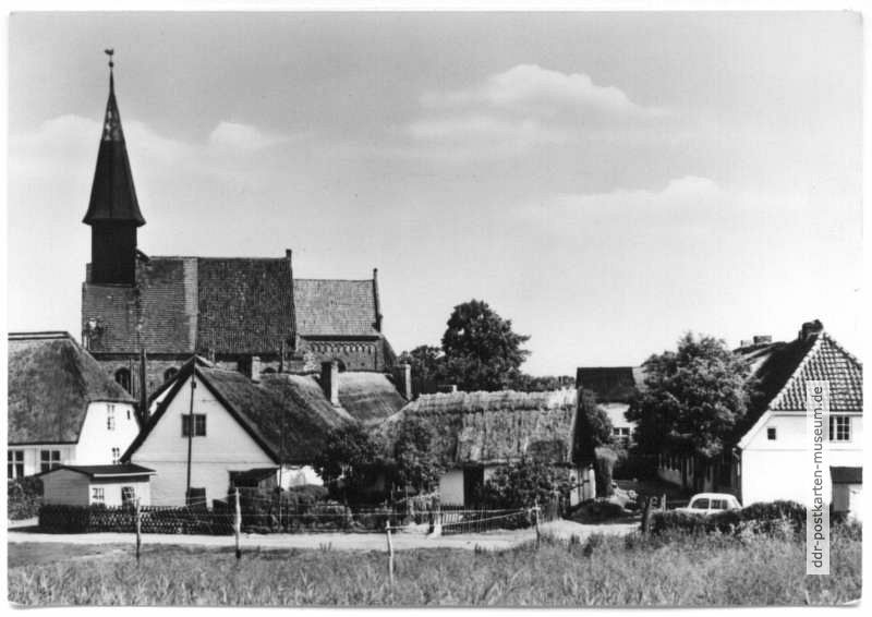 Blick zur Dorfkirche in Schaprode - 1969
