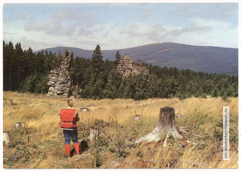 Blick auf die Schnarcherklippen und Brocken - 1988