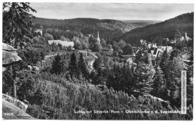 Blick auf Oberschierke von der Vaupelsklippe - 1962