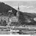 Elbdampfer "Dresden" auf der Elbe in Bad Schandau - 1950