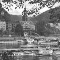 Elbdampfer "Einheit", "Bad Schandau" und "Weltfrieden" in Bad Schandau - 1961