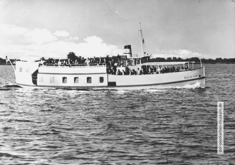 Ausflugsdampfer "Elli II" der Weißen Flotte Ueckermünde - 1967