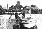 Ausflugsboot "Möwe" an der Kietz-Brücke in Waren (Müritz) - 1970