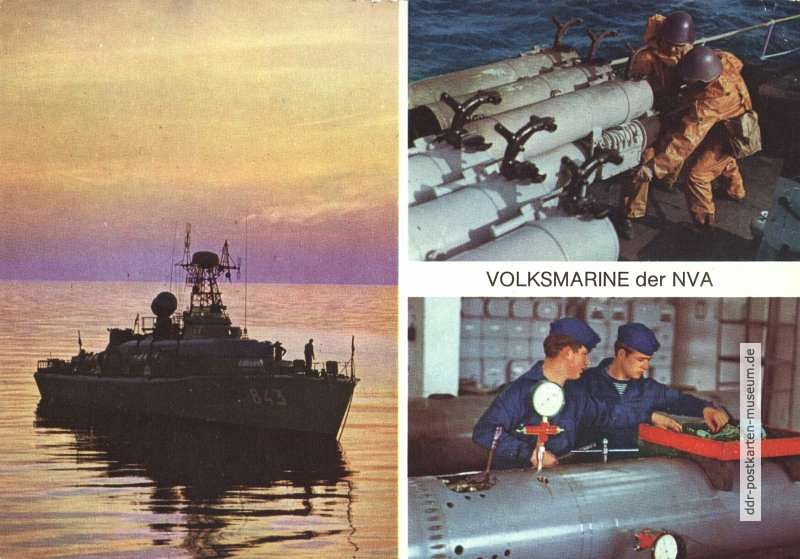 Volksmarine der NVA, Torpedoschnellboot mit Einsatztorpedos und Wasserbombenwerfer - 1977