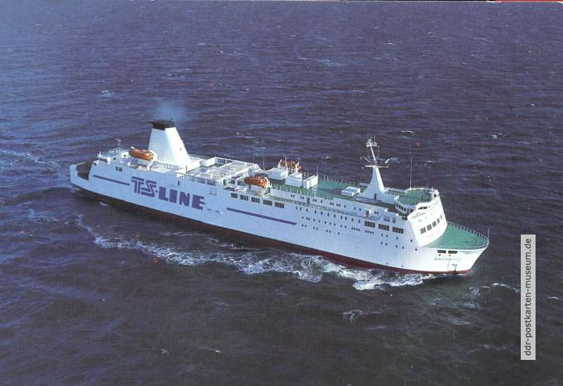 Neues Fährschiff "Sassnitz" der TS-Line - 1990