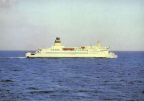 Neues Fährschiff "Trelleborg" vor der Insel Rügen - 1985