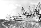 Frachtschiff "Kap Arkona" im Hafen von Wismar - 1960