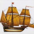 Venezianisches Kriegsschiff um 1590 aus Kartenserie "Historische Schiffe I" - 1977/1983
