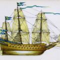 Schwedisches Königsschiff "Wasa" von 1628 aus Kartenserie "Historische Schiffe III" - 1977/1983
