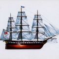 Fregatte "Constitution" (USA) von 1794 aus Kartenserie "Historische Schiffe II" - 1978/1980/1983