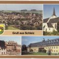 Blick auf Schleiz, Bergkirche, Böttger-Gedenkstätte am Neumarkt, Rat des Kreises - 1986