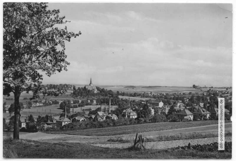 Blick auf Schleiz mit Bergkirche - 1960