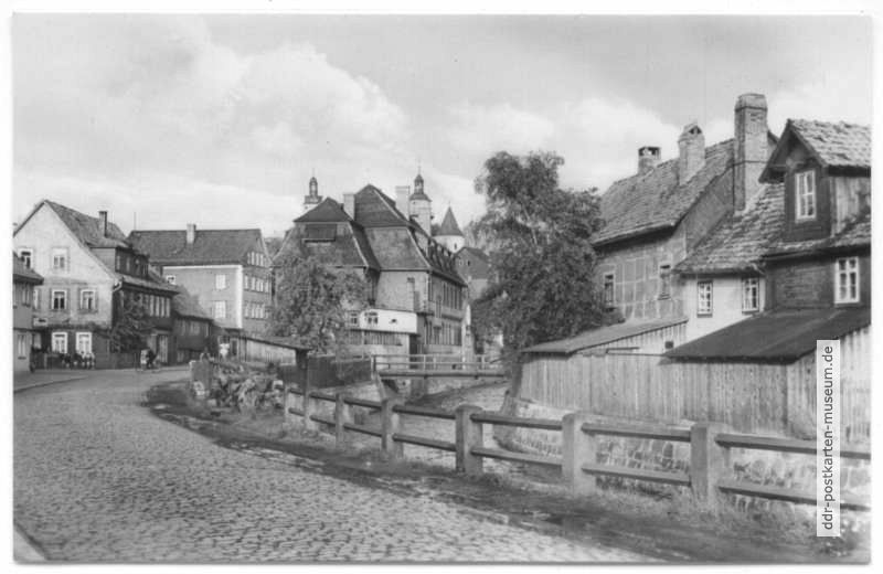 Bahnhofstraße und Flüßchen Nahe - 1962