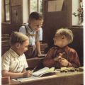 Postkarte der Serie "Erhaltet den Kindern den Frieden!" von 1952 - VEB Volkskunstverlag