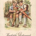 Glückwunschkarte zum Schulanfang von 1954 - Verlag unbekannt 
