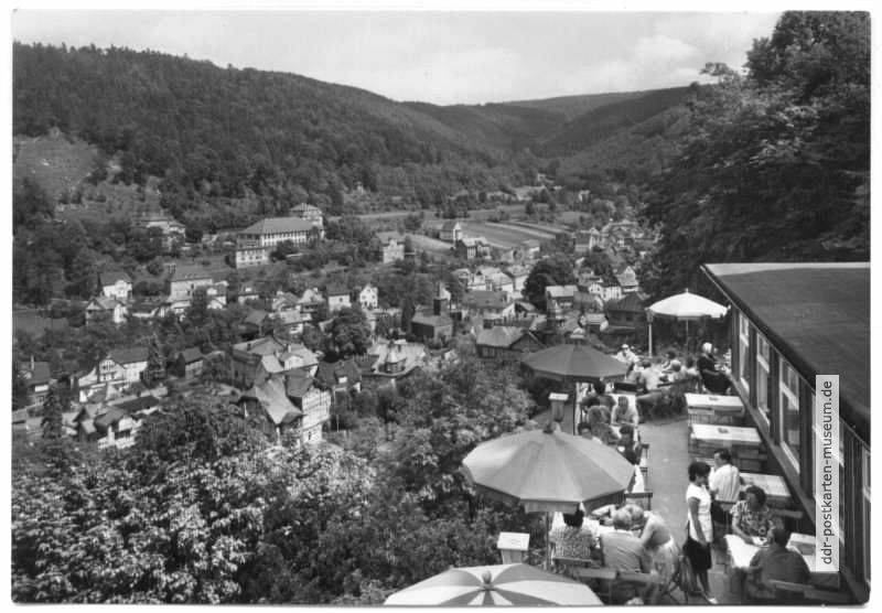 Blick von der Terrasse des HO-Hotels "Schwarzaburg" - 1971 / 1976
