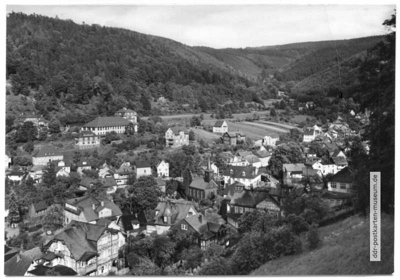 Blick auf das Zentrum von Schwarzburg - 1978