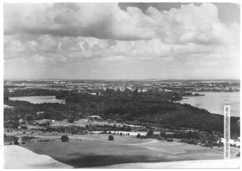 Blick vom Fernsehturm Schwerin-Zippendorf - 1969