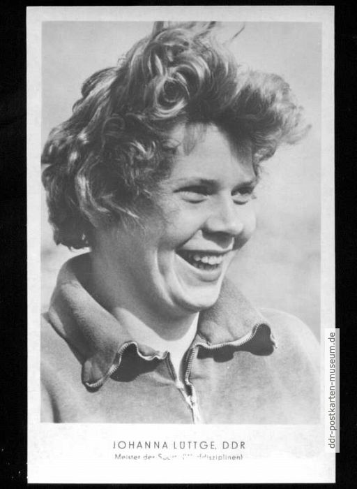 Johanna Lüttge, Kugelstoßerin und Meister des Sports - 1956