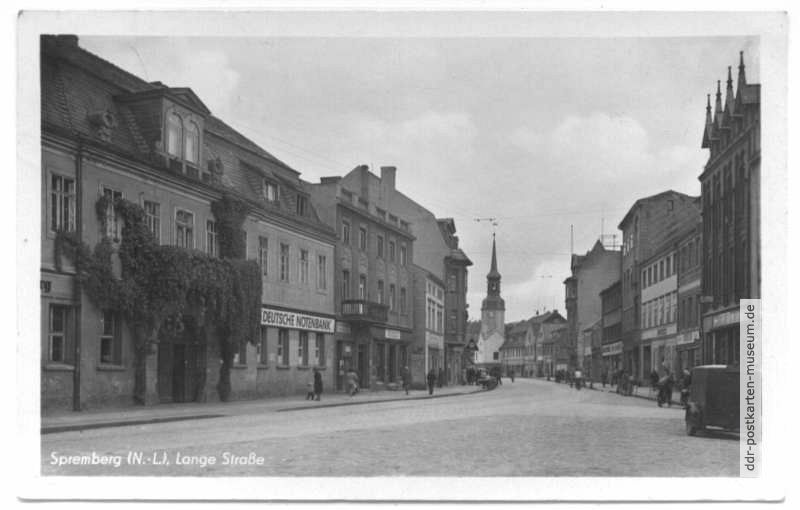 Lange Straße mit Blick zum Rathaus - 1954