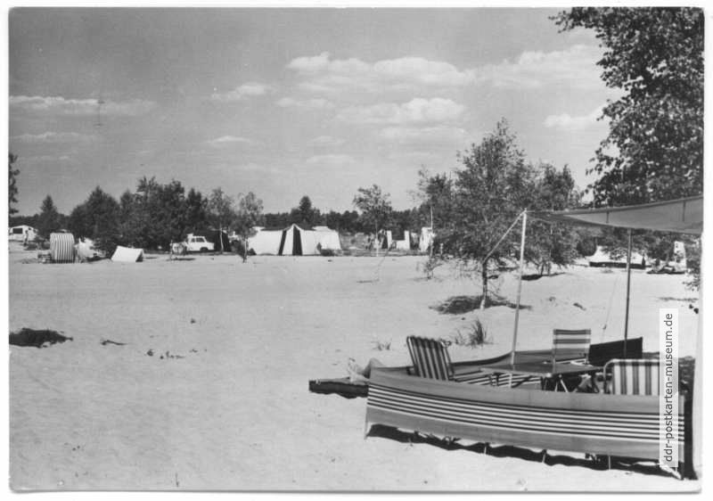 Erholungszentrum Talsperre Spremberg, Campingplatz auf der Ostseite - 1970