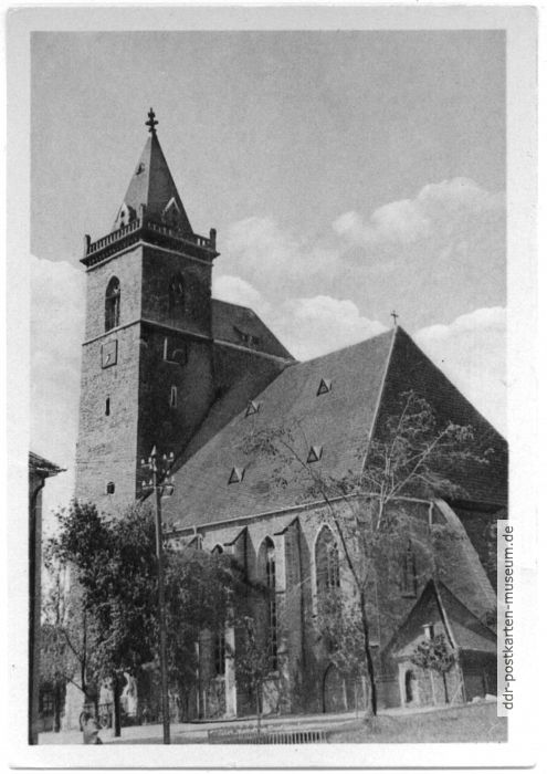 St. Johanniskirche mit Schiefem Turm - 1952