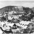 Blick über das verschneite Stolberg zum Schloß - 1970