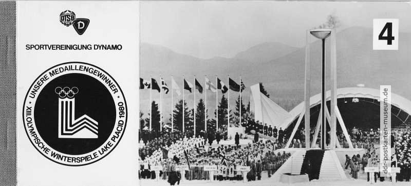 Sportvereinigung Dynamo - Unsere Medaillengewinner der Olympischen Winterspiele Lake Placid (8 Karten) - 1980