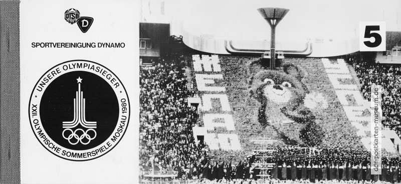 Sportvereinigung Dynamo - Unsere Medaillengewinner der Olympischen Sommerspiele Moskau (8 Karten) - 1980