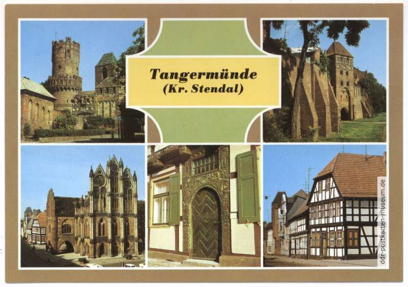 Neustädter Tor, Roßpforte, Rathaus, Portal und Fachwerkhäuser in der Kirchstraße - 1986