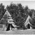 Strohhütten im Kinderferienlager "Neu Afrika" - 1961