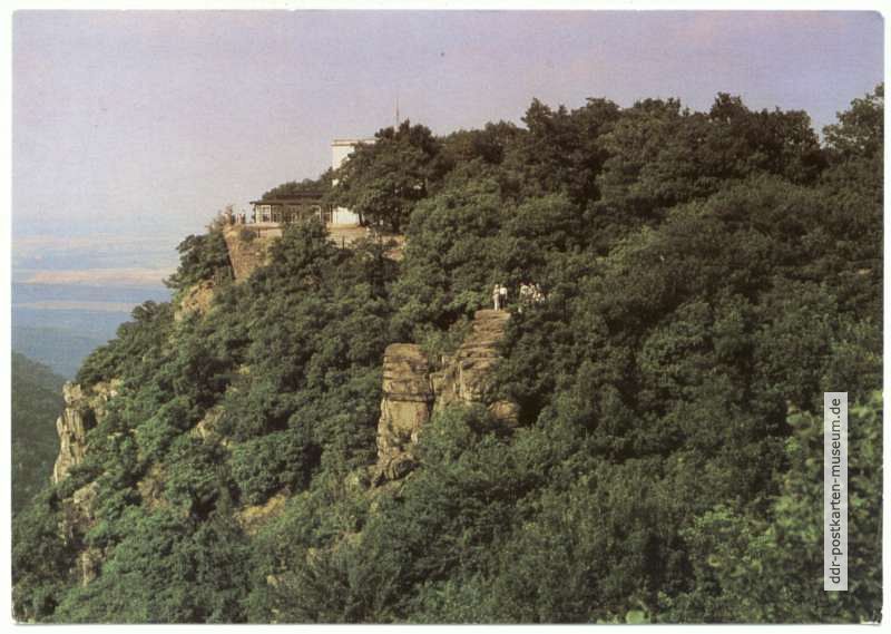 Blick zum Hexentanzplatz mit Berghotel - 1987