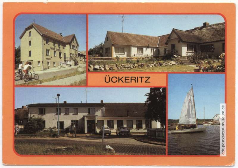 Rat der Gemeinde, Ortsmotiv, Gaststätte "Deutsches Haus", Bootshafen - 1987