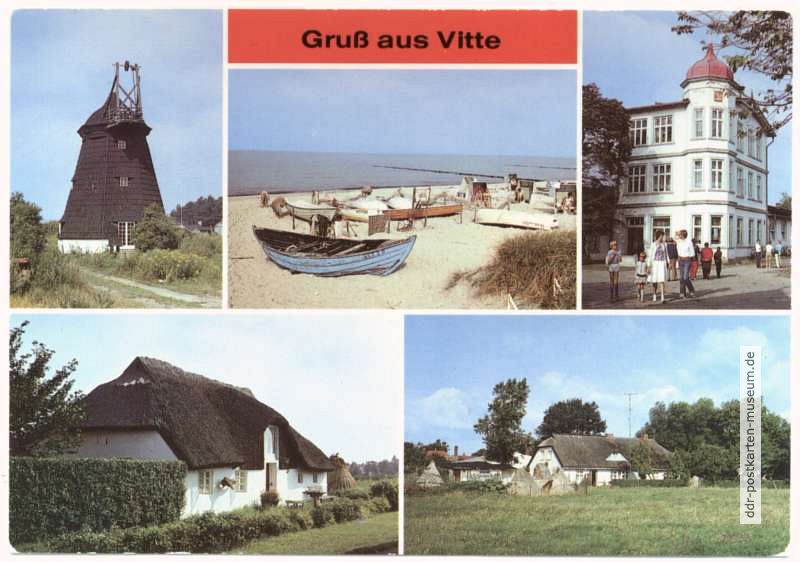 Mühle, Strand, FDGB-Ferienheim, Alte Fischerhäuser - 1988